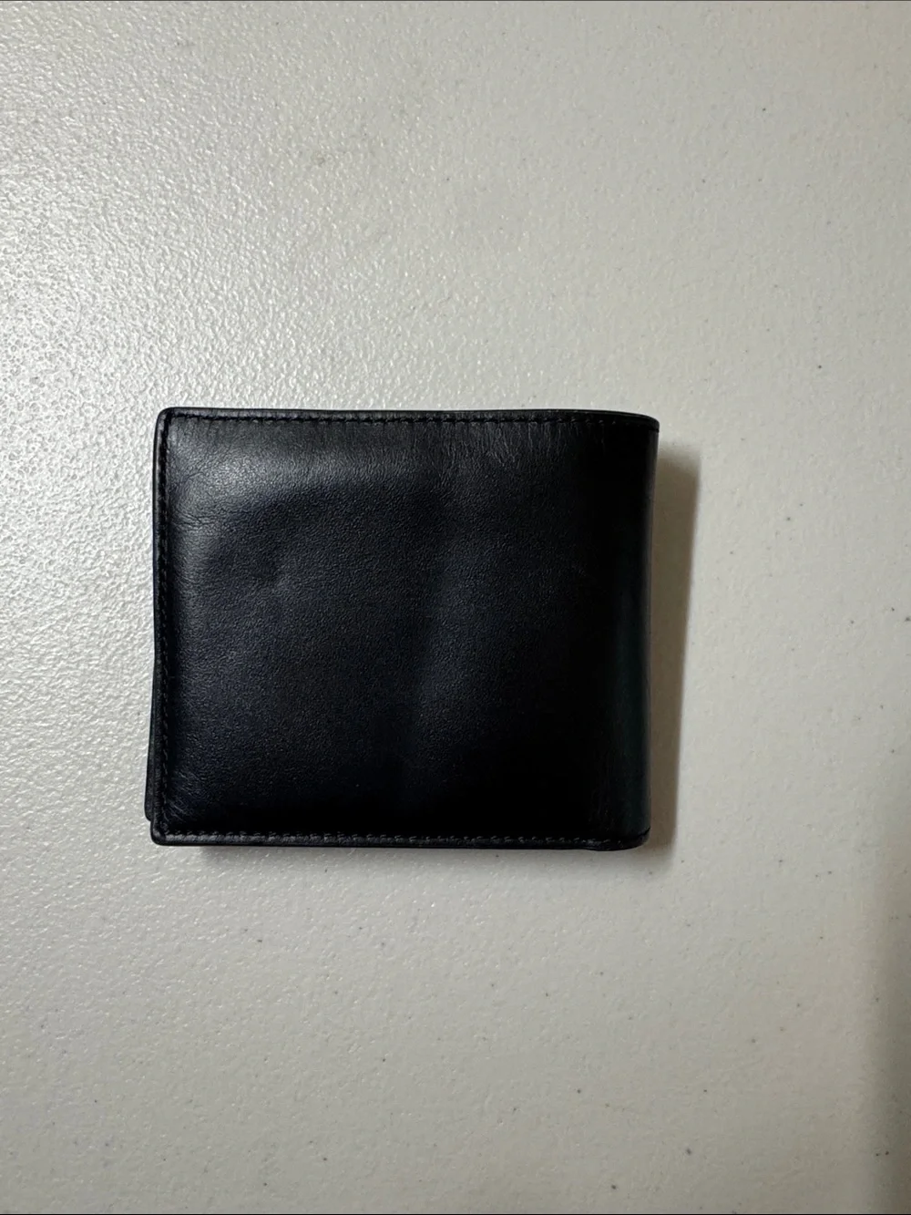 Coach Black Leather Bi-Fold Wallet with Multicolor 'Coach New York' Logo